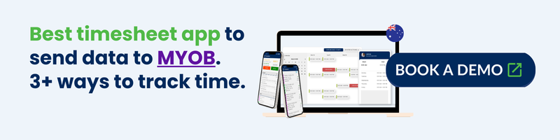 book demo MYOB timesheets